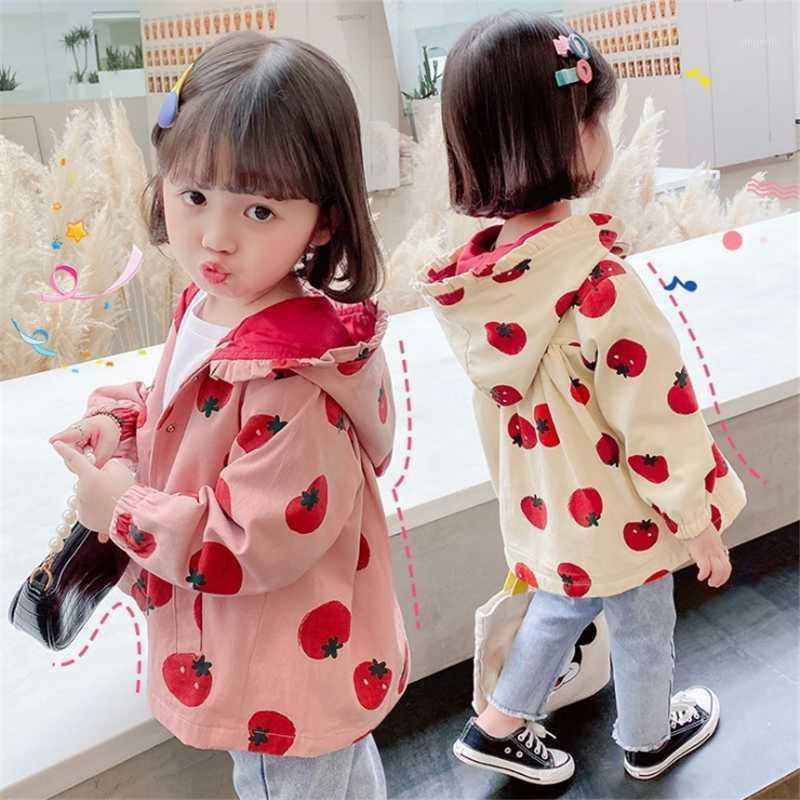 

Jackets Baby Girls Hooded Jacket For Children's Clothes 2021 Kids Cute Print Outwear Coat, Blue;gray