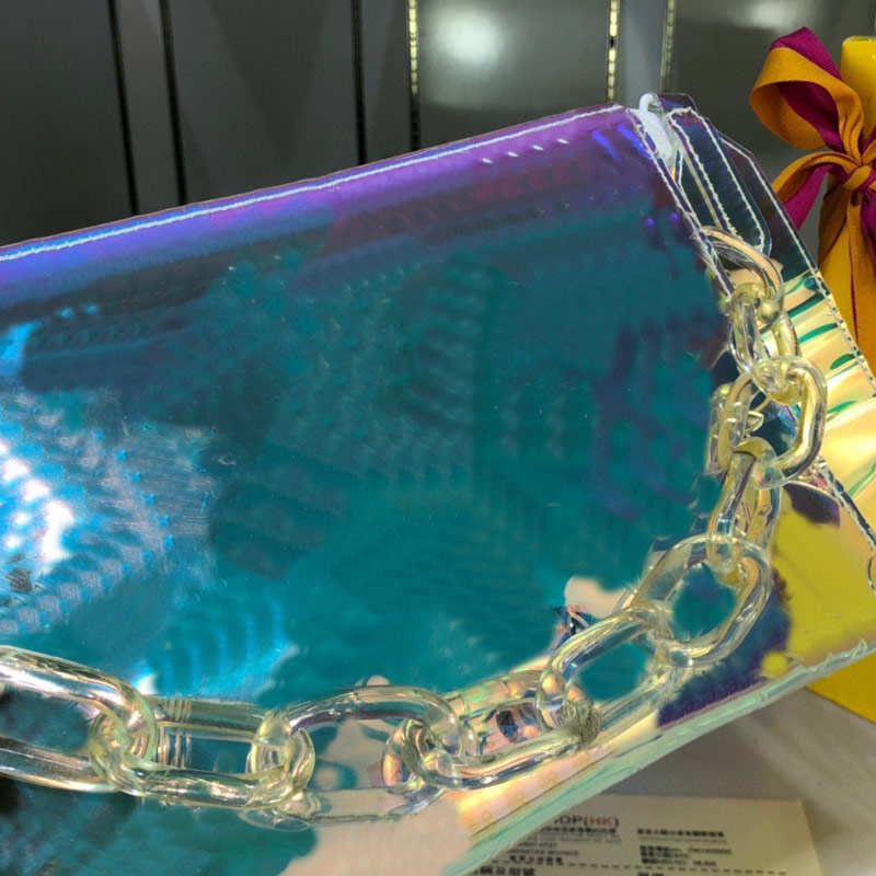 

Colorful Wash Bag Transparent Messenger Crossbody Bags Embossed Letter L Purse Classic Old Flower Handbag High Quality Pvc Wallet, Box