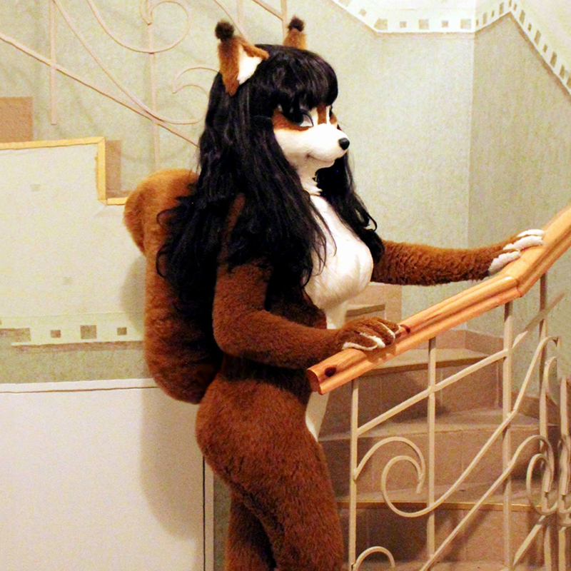 Mascot Costumes Miss Zorro Mascot Costume Costume Carnival Party Outfits Adult Size Furry Animal Mascot-image-748261972