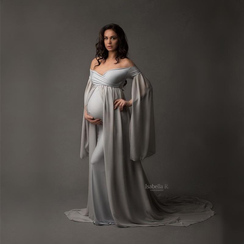 

Baby Shower Jersey Dresses Maternity Pography With Cloak Fitted For Pregnant Dress Women Maxi Gown Showers Po Shoot