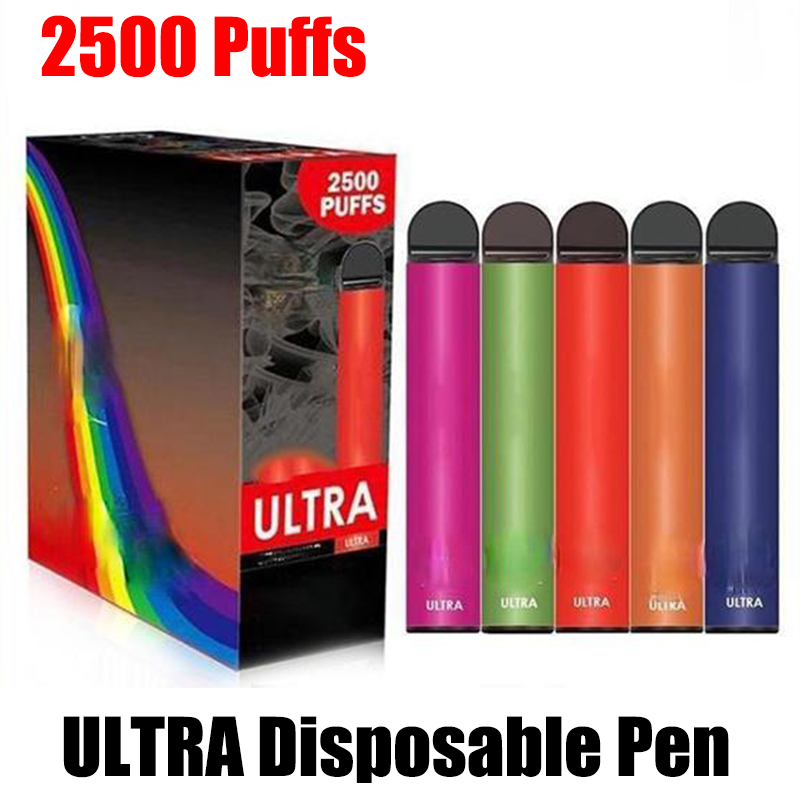 

Fumed ULTRA Disposable E cigarette Vape Pen Kit 850mAh Battery 2500Puffs 9ml Pre-Filled cartridges pod devices huge vaporizer