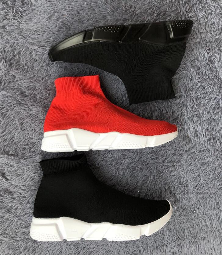 

Speed Trainer Stretch Knit Casual Sock Shoes Black White Red Fashion Breathable For Men Women Sneakers