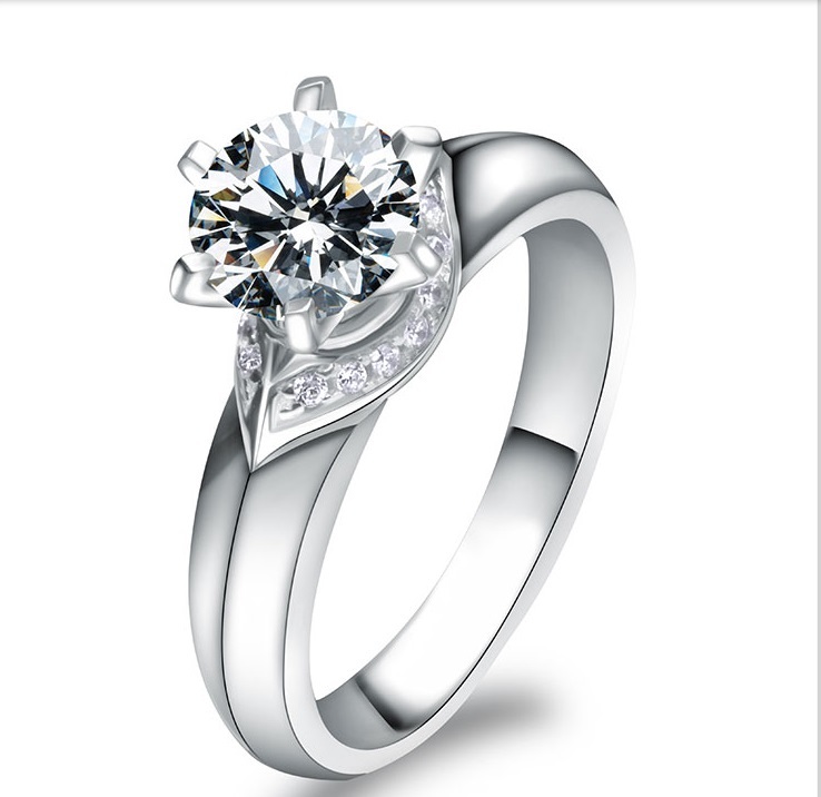 

Awesome Pretty 1Ct Diamond Female Platinum 950 White Gold Engagement Ring