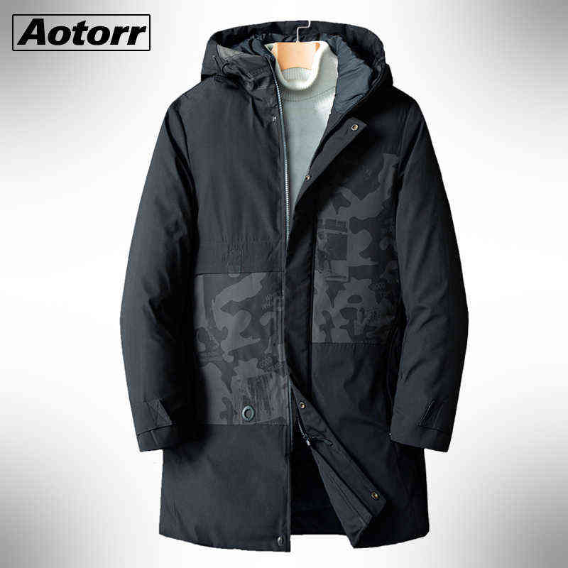

Winter Parkas Men Long Outwear Coat Mens Winter Jacket Cotton Padded Puffer Jacket Fashion Outdoor Coat Warm Fur Collar 2021 Y1103, Th932black
