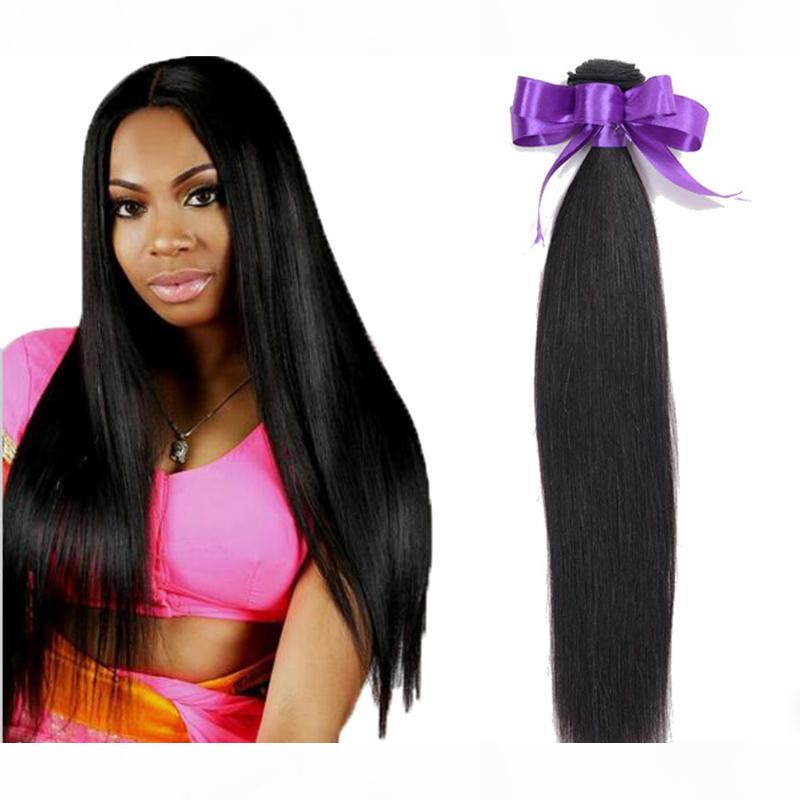 

Passion Human Hair Weft 1 piece Straight Brazilian Peruvian Malaysian Virgin Hair 100g Unprocessed Straight Human Hair Extensions, Black