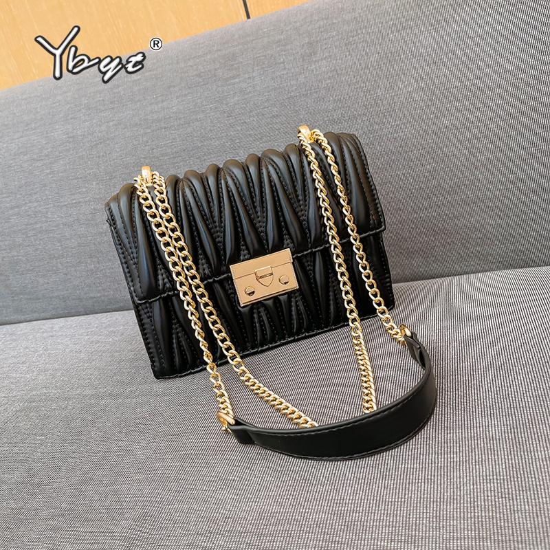 

Evening Bags Fashion Pleated Chain Shoulder For Women 2021 High Quality PU Leather Luxury Handbags Designer Crossbody Bag, Beige