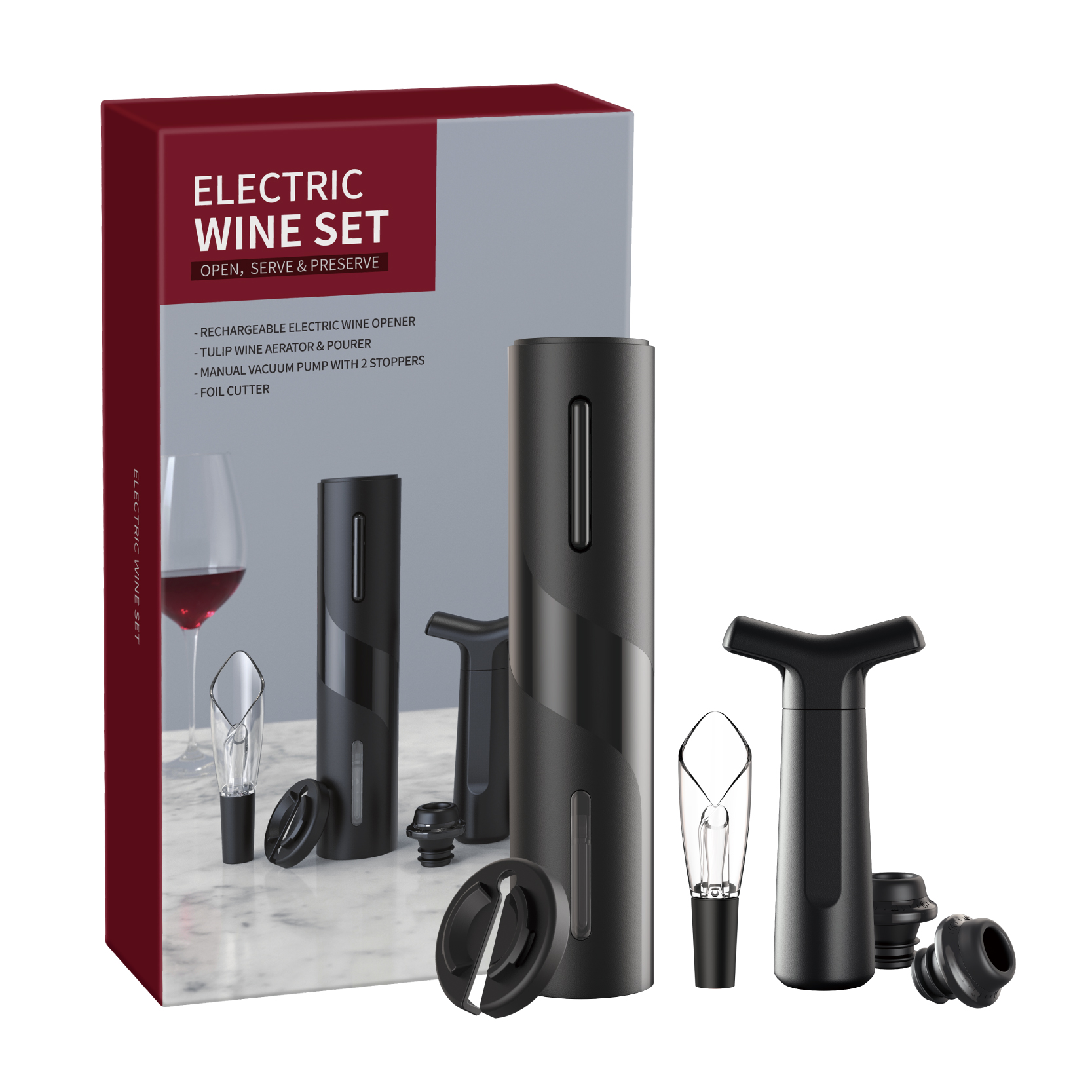 

Electric bottle opener automatic wine opening gift box set