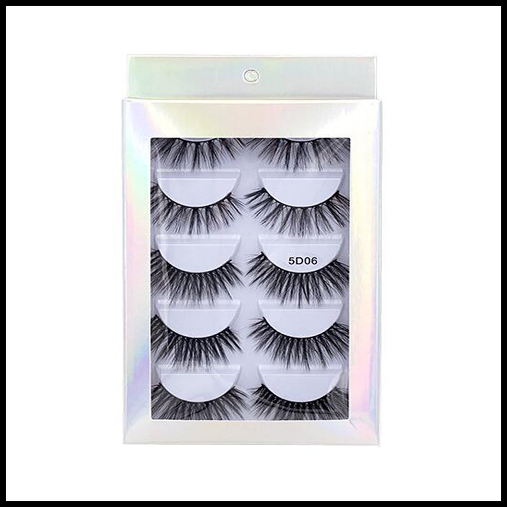 

EPACK 5 Pairs Multipack Faux 5D 10mm Mink Eyelashes False Handmade Wispy Fluffy Long Natural Makeup Tools, Face and body foundation