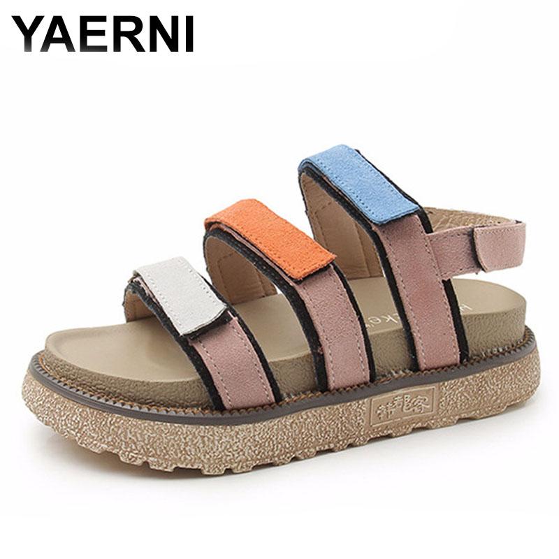 

Women Platform Sandals Peep Roman Toe Summer Big Size Flat Shoes Beach Lady Wedge Sandalias Zapatos Mujer, Black