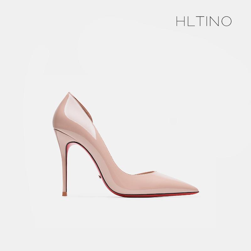 

Quality Side Open Women Red Bottom Sandals Nude Sexy Thin Heel Stilettos High Heeled Pumps For Daily Summer Wear Lady Shoes, Mustard blue10cm