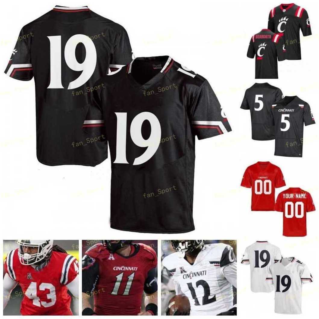

Cincinnati Bearcats Football Jersey NCAA College Travis Kelce Desmond Ridder Michael Warren II Alec Pierce Michael Pitts Wright Thomas, Black