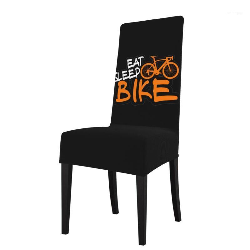 

Eat Sleep Bike Home Office Dining Chair Covers Wedding Decoration Kitchen Table Seat Sillas De Oficina Funny Santa Christmas