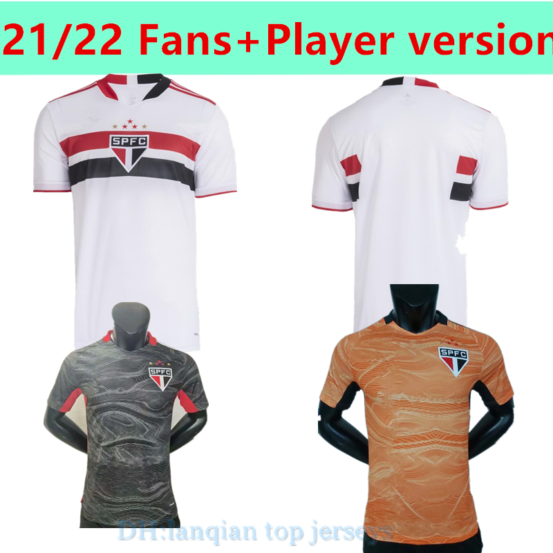 

2021 2022 Sao Paulo soccer jersey Player version goalkeeper PATO IGOR GOMES DANI ALVES football shirts HERNANES BRENNER LUAN PABLO LUCIANO u, Black;yellow