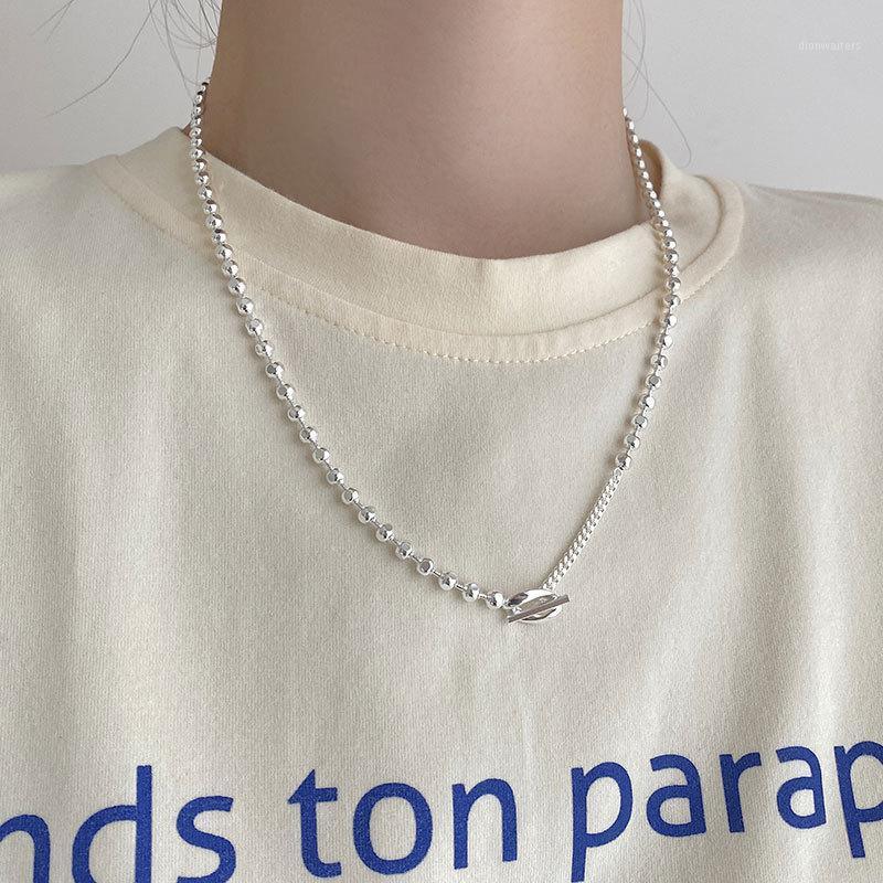 

Chains Upgrade Rice Bead Chain 925 Perfect National Standard Sterling Silver OT Buckle Bare Joker Simple Wind Clavicle Female
