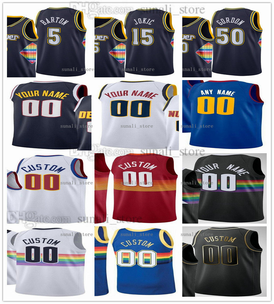 

Print Basketball Jerseys Jokic 15 Nikola 10 Bol Jamal Murray 27 Michael Porter Jr. 1 Aaron Gordon 50 Will Barton 5 Monte Morris 11 Jeff JaMychal Green 0 Zeke Nnaji 22 City, Navy