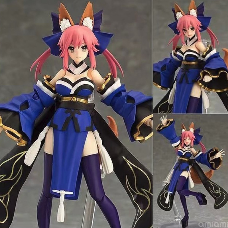 

Figma 304 Fate EXTRA Caster Tamamo no Mae Fox Girl BJD PVC Action Figure Toys Q0621, No retail box