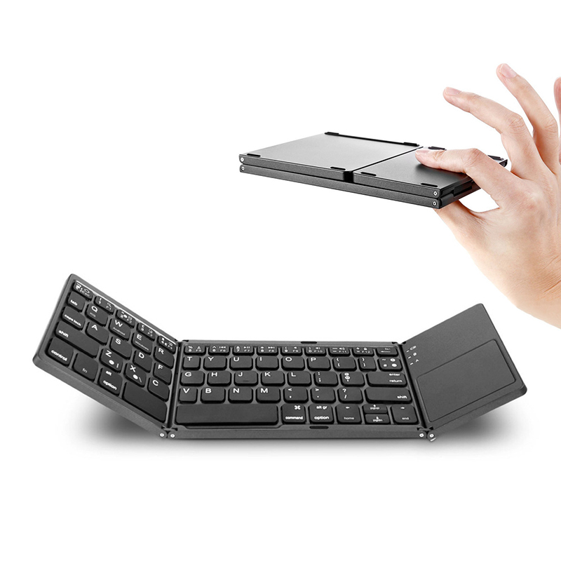 

Bluetooth Wireless Mini Keyboard Portable Folding With Touch Pad For Computer PC Laptop Android Tablet iPad MacBook Notebook