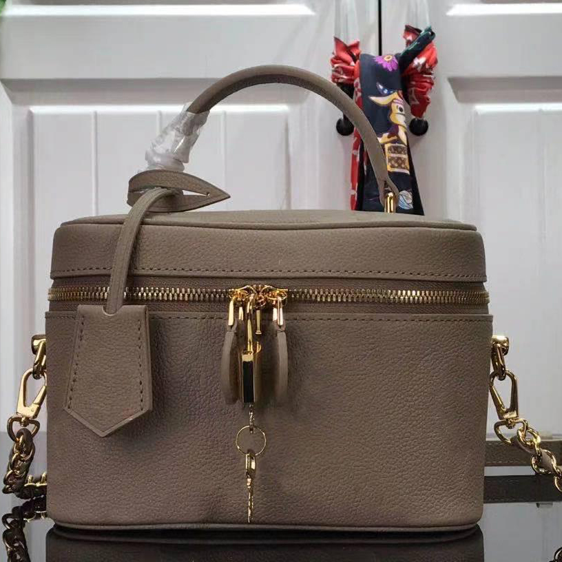 

NICE VANITYs bags PM Handbag purse women Cowhide leather canvas vanity case crossbody shoulder bag