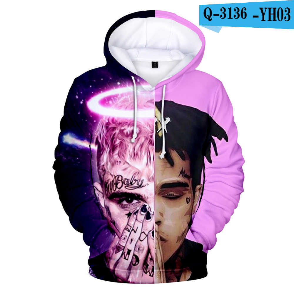 

Sweatshirts Xxx Tentacion Singer Print Unisex Hoodies Sweatshirt Men/women Personality Hooded Boys Casual 3d Size Xxs-4xl Clothing, Black