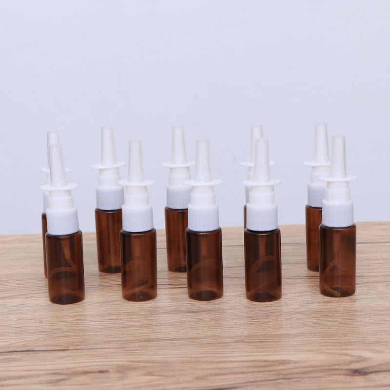 

Storage Bottles & Jars 10pcs 15ml Portable Nasal Sprayer Bottle Rhinitis Refillable Fine Mist Empty Spray (Brown Pet + 18R Direct Injection)