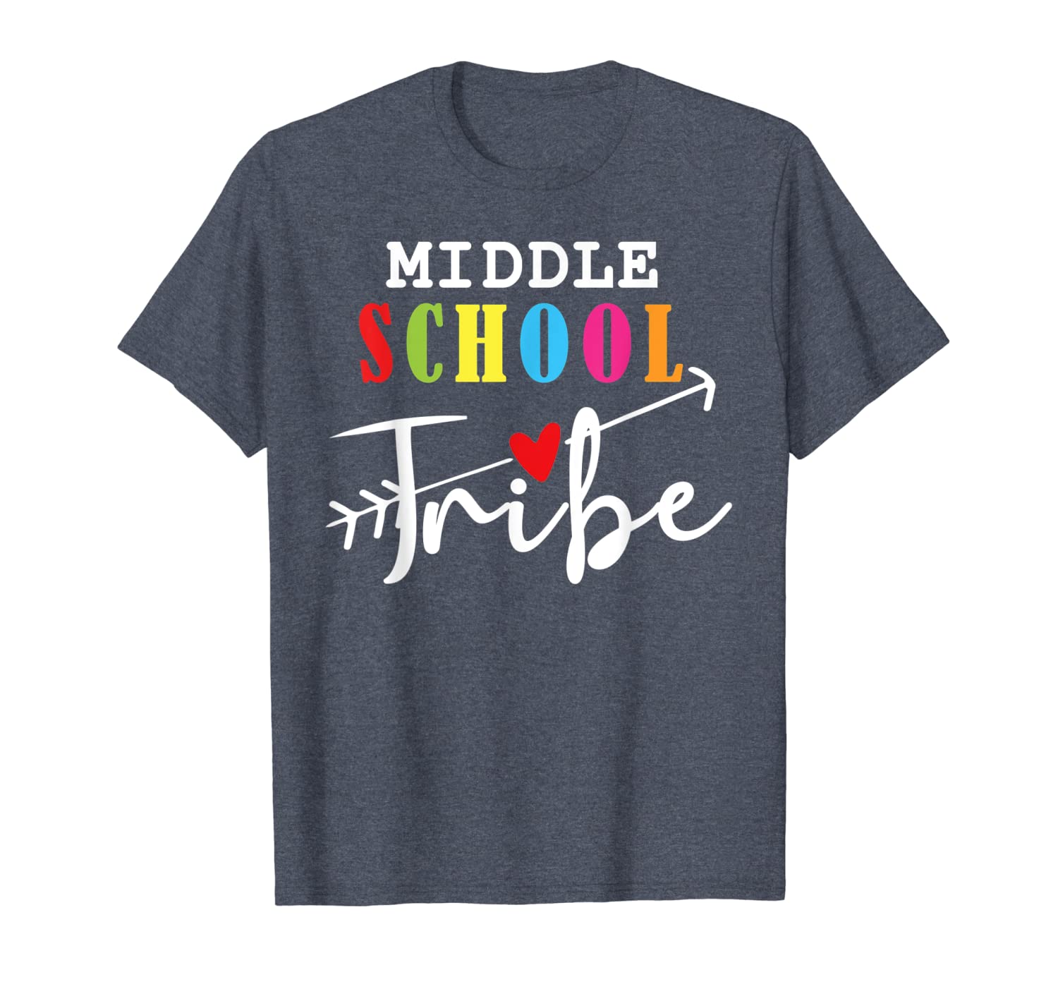 

middle school tribe teacher back to school t-shirt gift, White;black