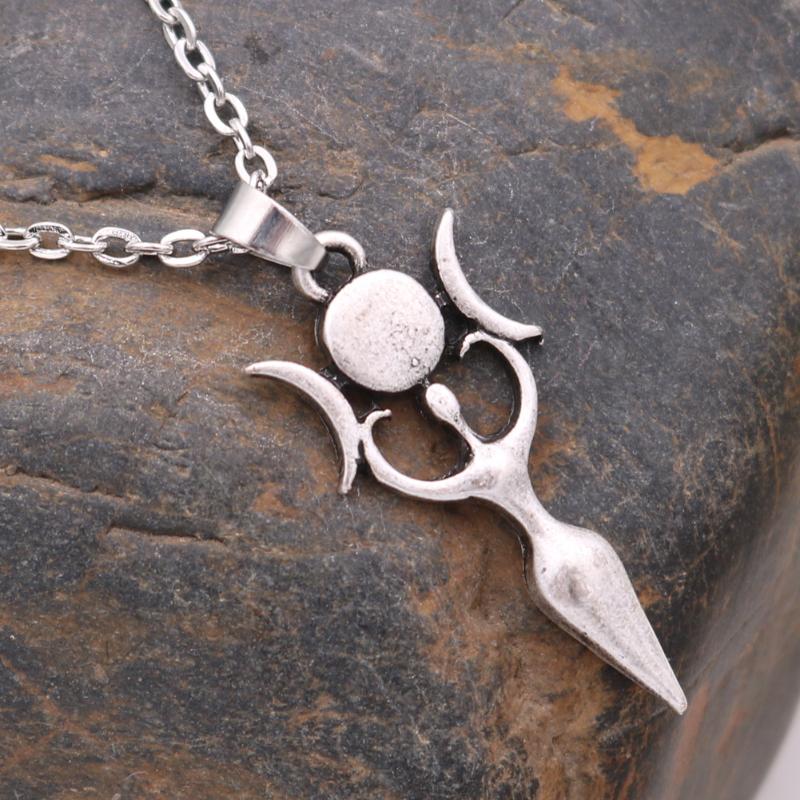 

Pendant Necklaces Wiccan Goddess Moon Necklace Witchcraft Fashion Accessories Jewelry For Women Dropship