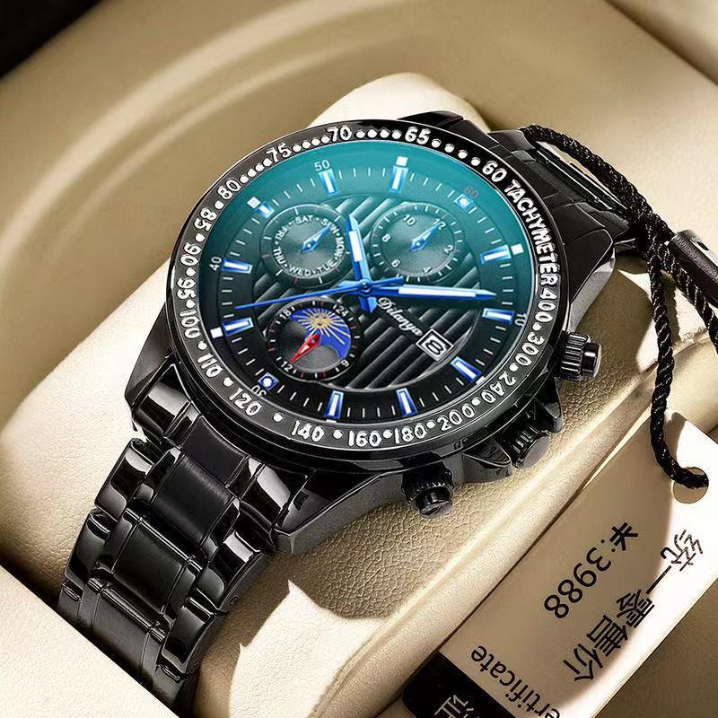 

Wristwatches Men Watches 2021 Stainless Steel Luminous Waterproof Quartz Fashion Sport Watch Designer Business Casual, 903 all sliver l