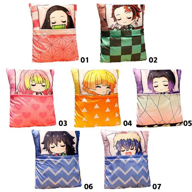 

Pillow Anime Kimetsu No Yaiba Demon Slayer Kamado Tanjirou Nezuko Zenitsu Inusuke Sleep Stuffed Soft Plush Cushion Cosplay