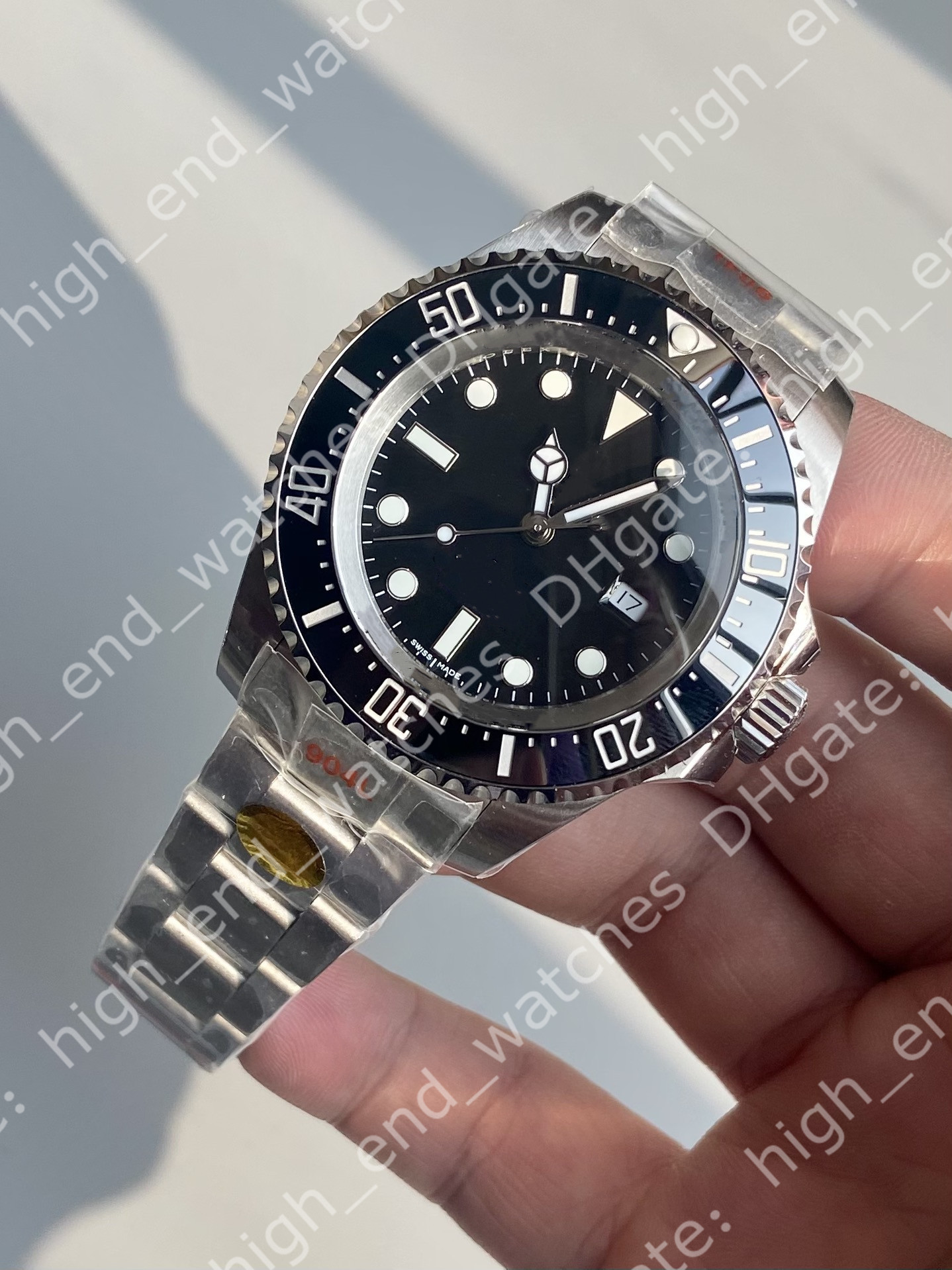 

Mens Watches N V11 44mm 2836/3235 Automatic movement ceramic bezel sapphire glass mirror stainless steel strap folding buckle waterproof 116, Slivery;brown
