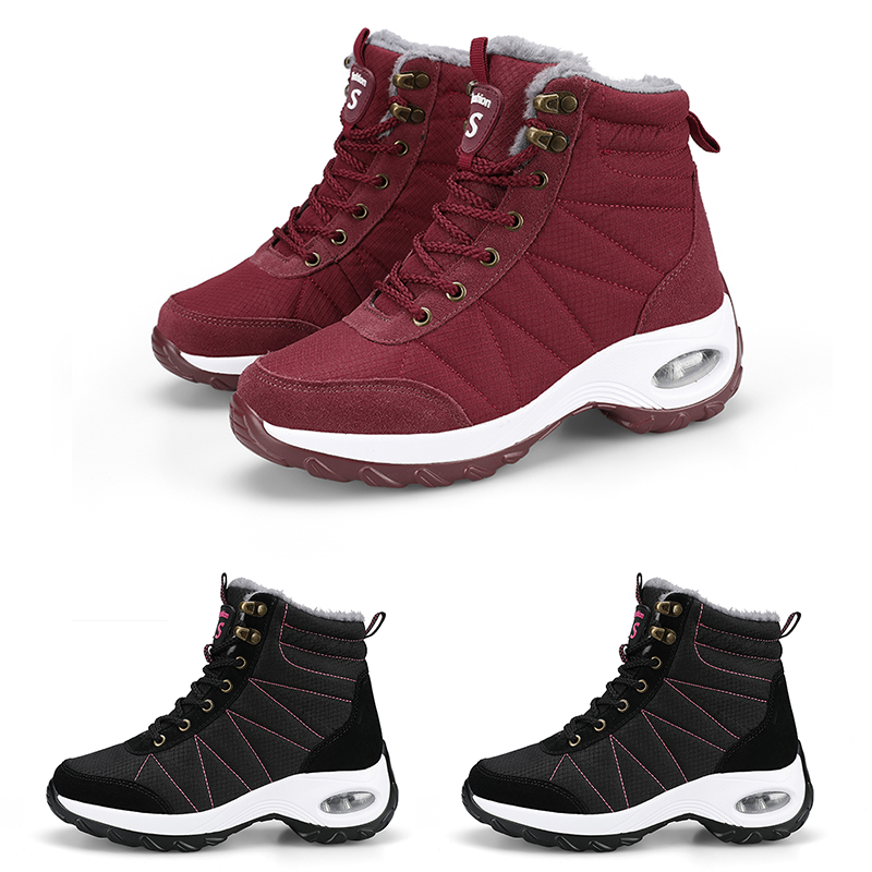 

2020 red warm Burgundy winter pattern7 snow Beige white black girl lady sister boots women Sneakers Boot trainers outdoor walking shoes