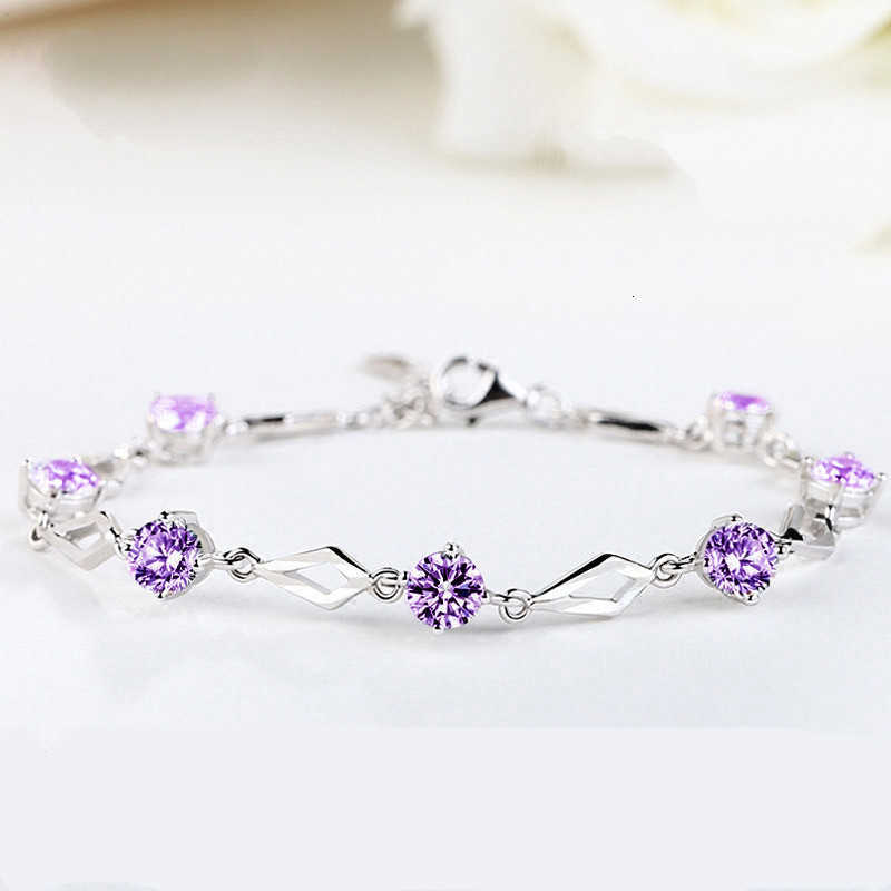 

Diamond Love Japan and South Korea Fashion Car Flower Inlaid Diamond Bracelet Girl's Hand Ornament Plated 925 Sier Jewelry, Golden;silver