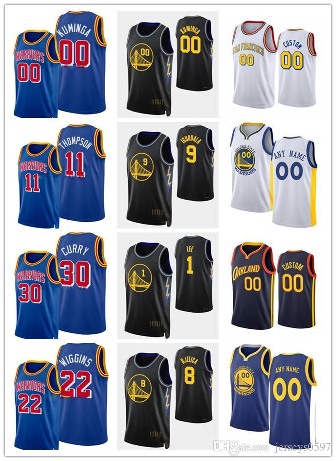 

75th Custom Men Women Golden StateWarriors8 Nemanja Bjelica 9 Andre Iguodala 00 Jonathan Kuminga 1 Damion Lee Basketball Jerseys, Color