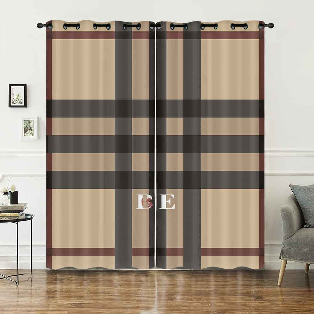 

3D fashion European-style line printing curtain, multi-color home decoration, living room and bedroom grommet curtains are decorated with 2 panels.
