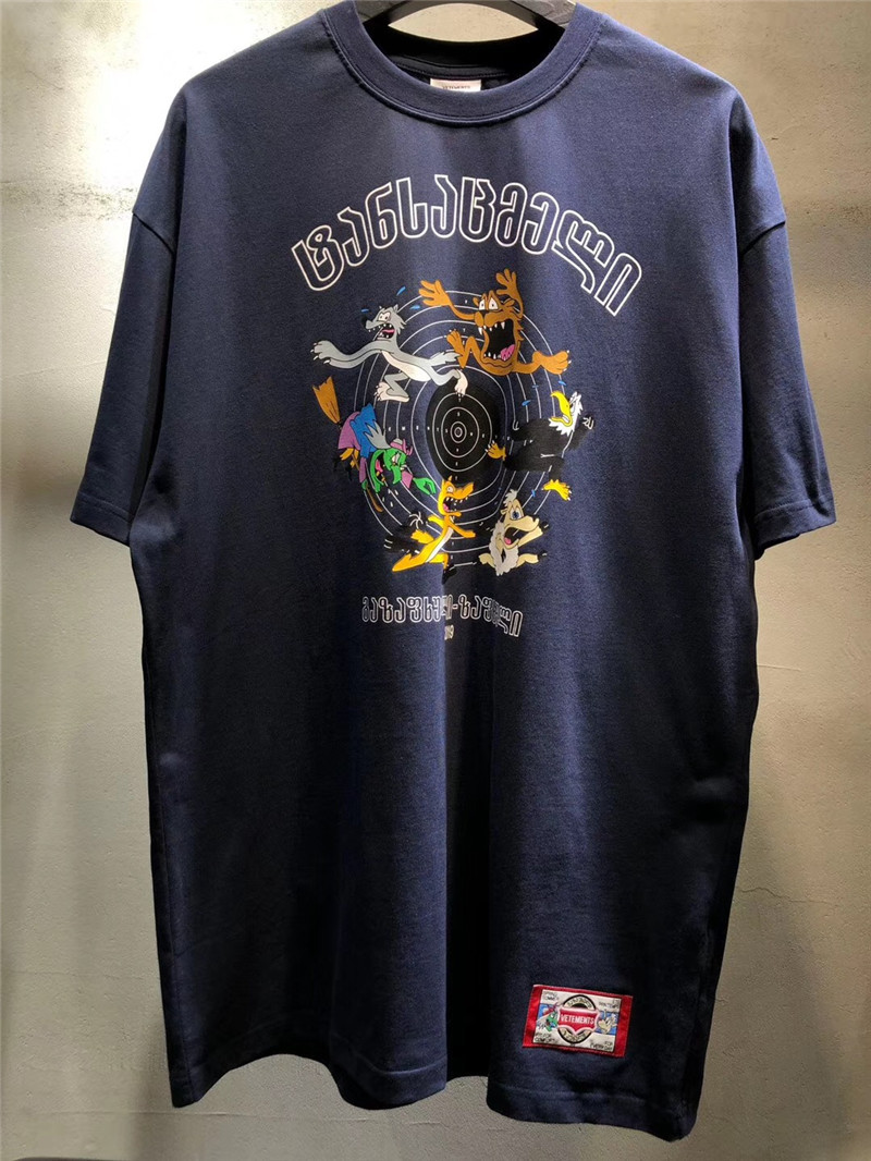 

2021 Men Women Skateboard t Shirts Loose Colorful Cartoon Embroidery Vetements Top Tees, White
