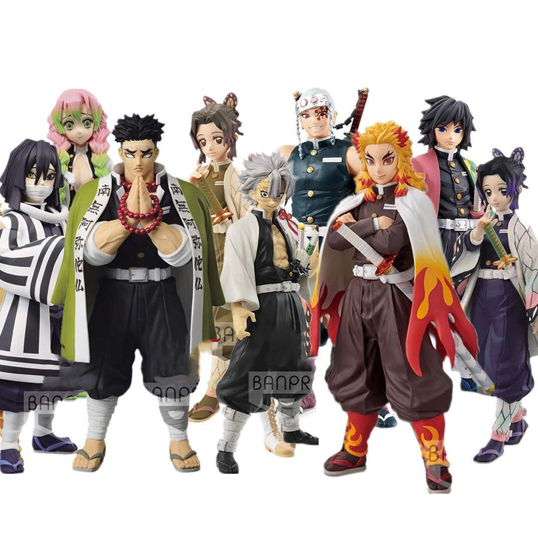 

Anime Demon Slayer Kimetsu No Yaiba PVC Action Figures Toys Anime Figure Toys for Gifts 93, Hashibira inosuke b