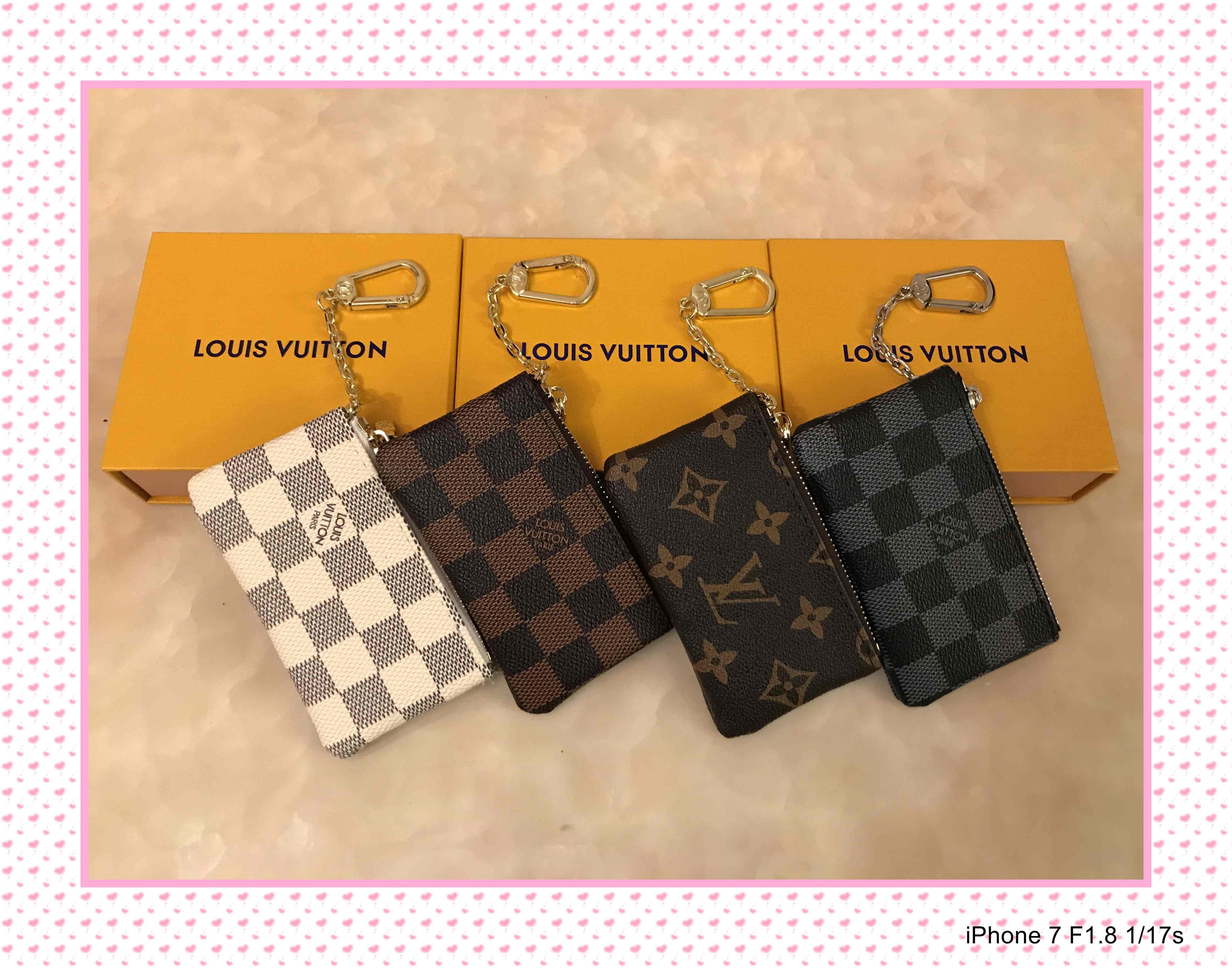 

LOUIS bag VITTON France Style Bags Coins Pouch Men Women Lady Leather Coin Purse Key Wallet Mini Wallet 001, Red;black