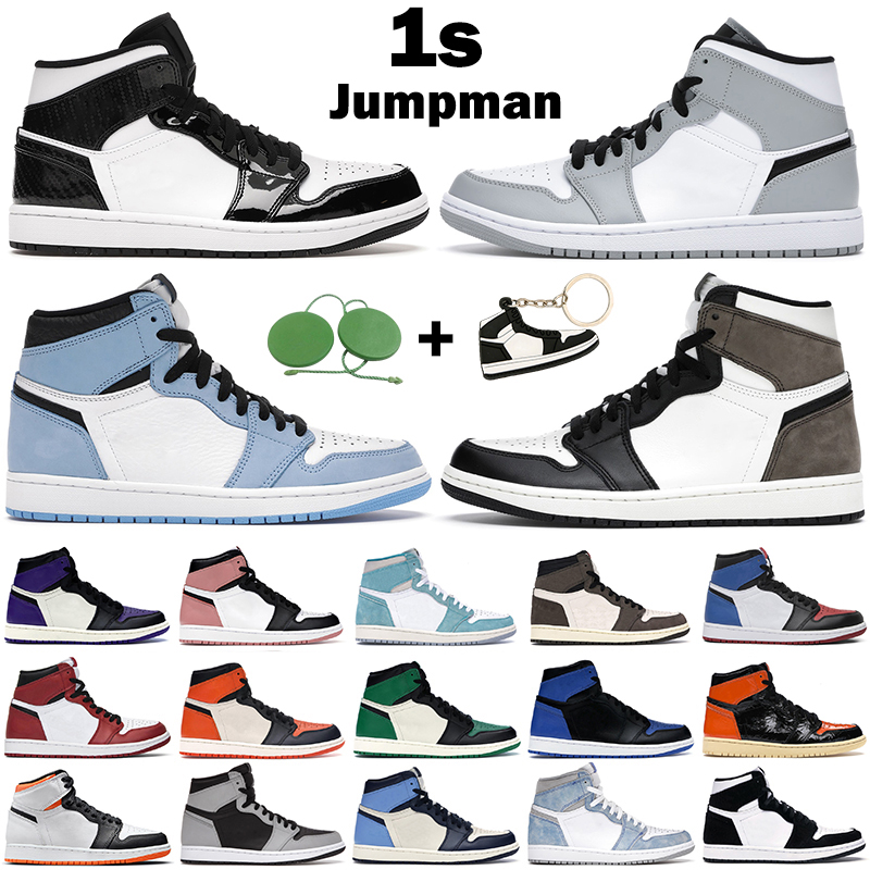 

men women jumpman 1s basketball shoes 1 high OG Digital Pink Hyper Royal Dark Mocha Obsidian University Blue mens trainers sneakers, Game royal