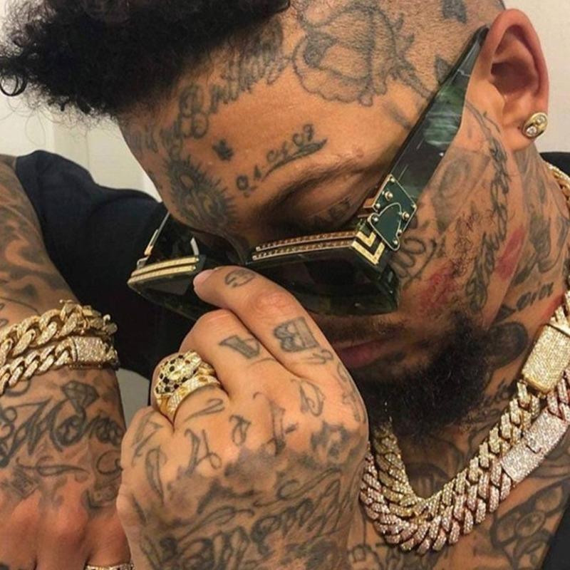 

Square Big Frame Sunglasses 2021 Personality Men Fashion Glasses