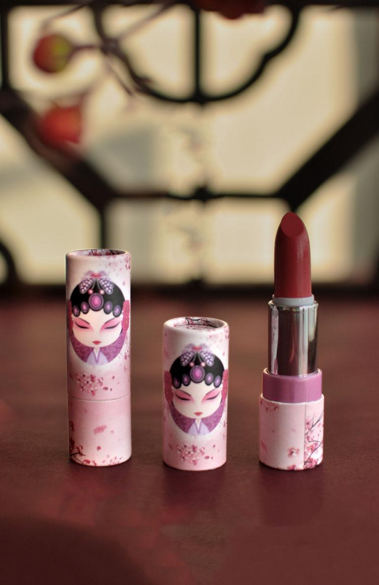 

5/10/30/50pcs Huadan China Opera Girl Paper Round 12.1mm Empty Lipstick Tube Lip Container Shell Packaging Makeup Storage Bottles & Jars