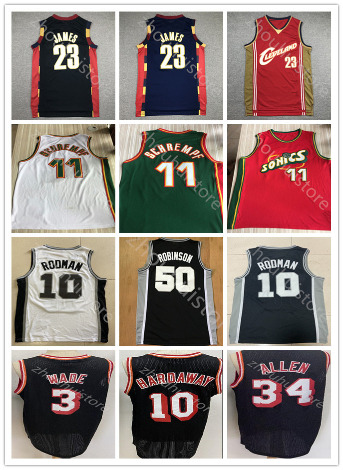 

Mens 23 Retro Basketball Jerseys 11 Detlef Schrempf 33 Alonzo Mourning DeMar 10 DeRozan 50 David Robinson Dwyane 3 Wade 10 hardaway 34 allen Jersey, As shown in illustration
