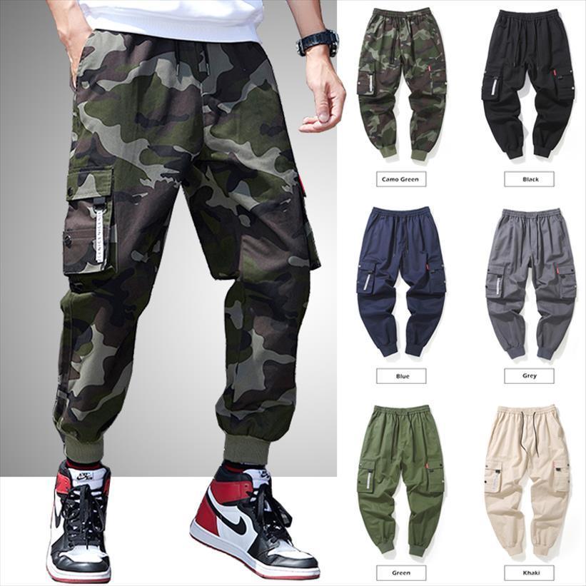

fashion cargo casual streetwear women pant hip hop trendy youth loose sweatpants stylish mens trousers, Black