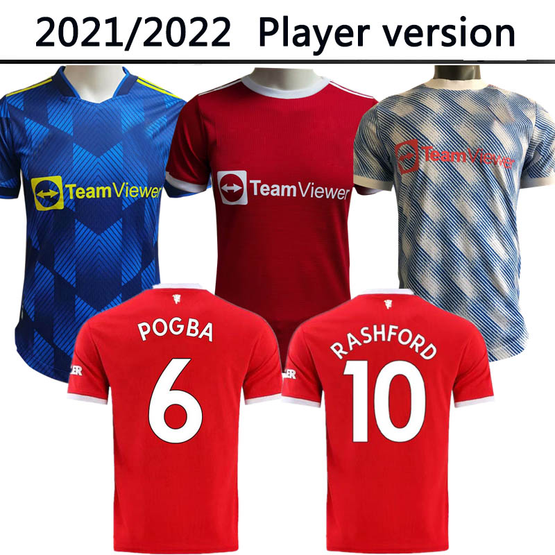 

2022 Manchester B.Player version FERNANDES soccer jersey UNITED CAVANI UTD RASHFORD VAN DE BEEK21 22 home away 2021 HUMANRACE fourth football shirts for man red