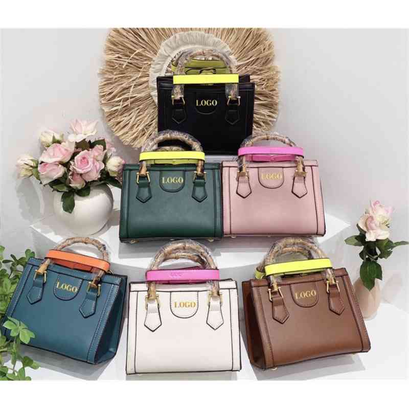 

Design Tote new fashion bamboo handbag Mini Bag Fashion large capacity shoulder bag Handbags, Black