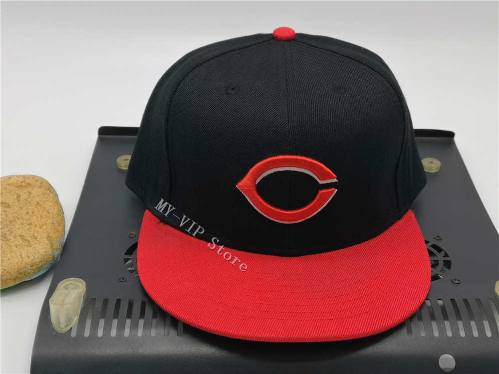 

One Piece All Team Cincinnati on field Fitted Hats Flat Visor Fan's Sized Chapeau Baseball Closed Caps For Men and Women, Blue;gray