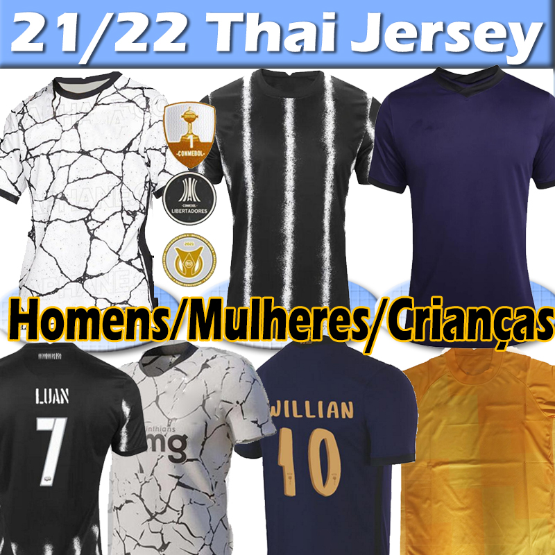

2021 2022 Corinthian soccer Jerseys LUAN FAGNER RONALDO LUCAS PITON GABRIEL GIL jersey CANTILLO RAMIRO Homens mulheres crianças de Corinthian football shirts top, 21 22 home kids
