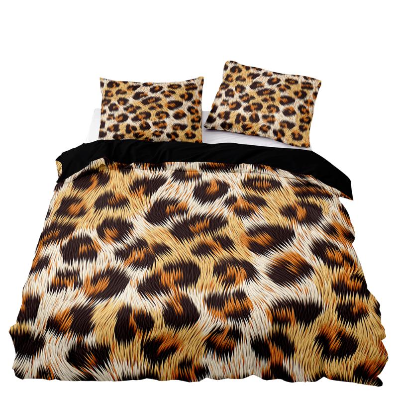 

Bedding Sets Luxury 3D Set 220x240 Europe Leopard Duvet Cover With Pillowcase Comfortable Quilt Bed, D-p-98