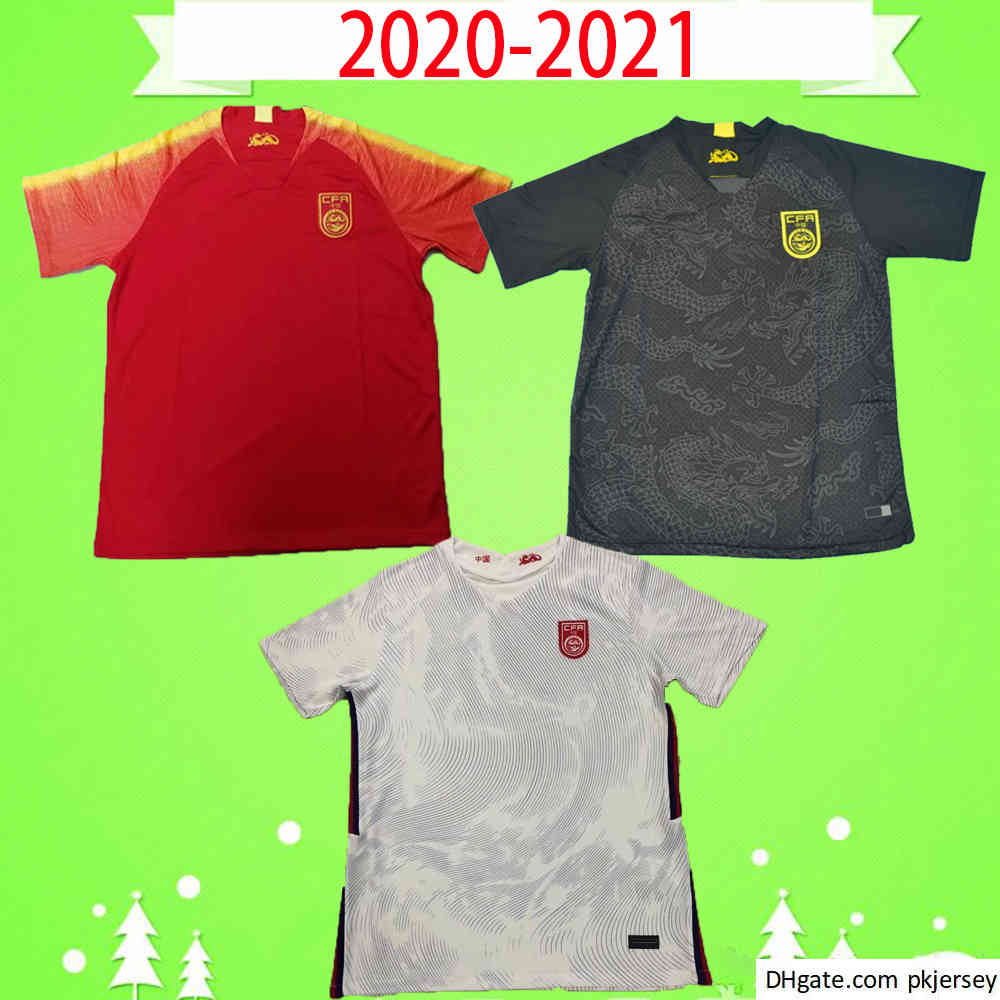

2020 2021 China soccer jerseys National Team 20 21 Men home red away white Football shirt uniforms third black dragon Uniforms Chinese top quality, Black;yellow
