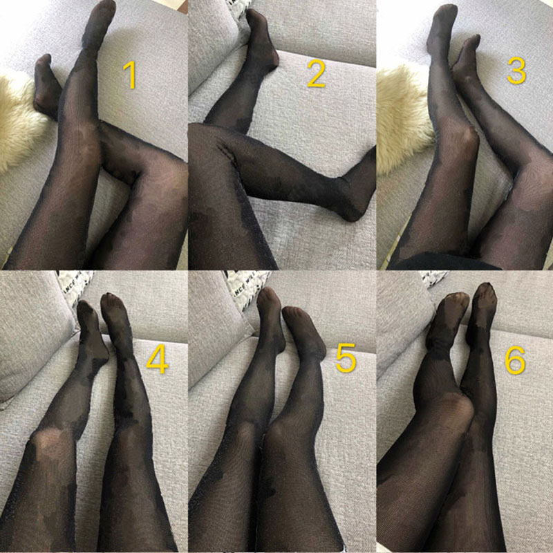 

12 Styles Women Party Stockings Socks INS Fashion Letter Printed Tights Sexy Mesh Black Stocking for Night Club, Black;white