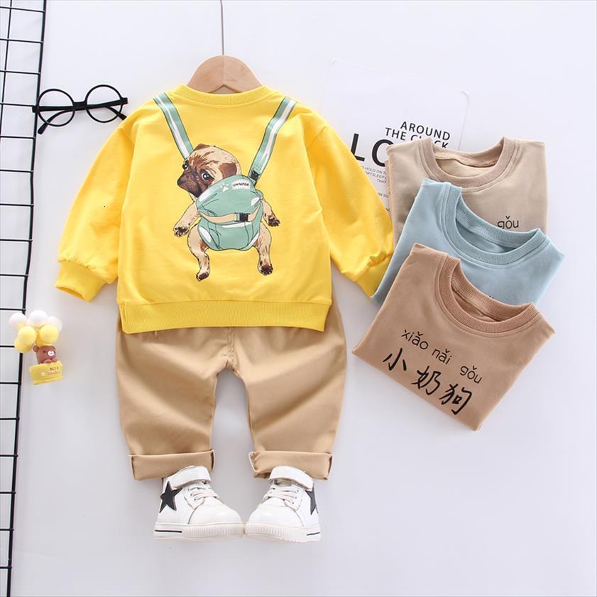 

boys cute clothes long sleeves sets kids casual outfit suits 1 2 3 4 years o neck sweatshirt pants pcs, White