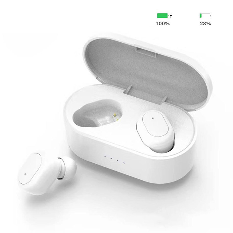 

Wirless Earphones Chip Transparency Metal Rename GPS Wireless Charging Bluetooth Headphones Generation In-Ear for Cell Phone, White